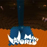 How to pour water into Hell in Mini World: Block Art