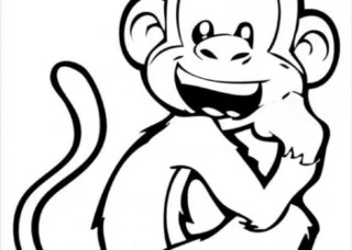 猴子最喜歡的嬰兒的彩色繪畫