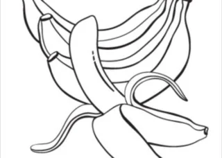 Colección de las imágenes para colorear de plátano más bellas