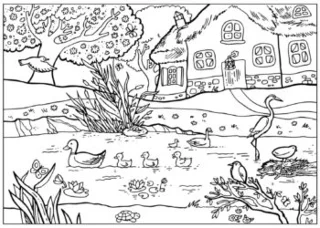 Koleksi lukisan landskap yang indah