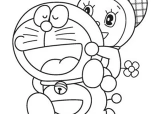 Pemilihan halaman mewarnai Doremon yang indah untuk kanak-kanak