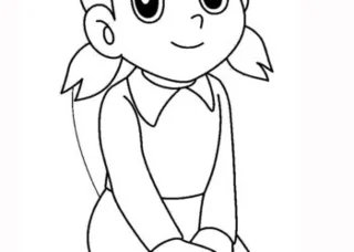 Koleksi gambar mewarna Shizuka yang cantik untuk kanak-kanak