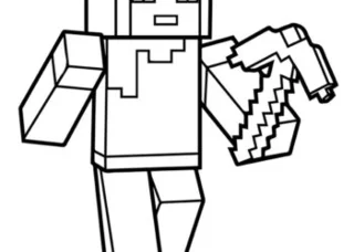 Koleksi gambar mewarna Minecraft yang sangat comel untuk kanak-kanak