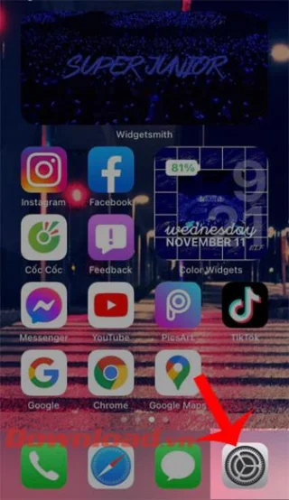 Petunjuk untuk mengatur wallpaper agar berubah siang dan malam di iPhone