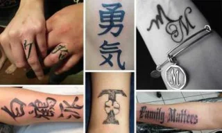 Tatouages ​​de lettres - 100 belles photos et idées