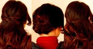 Gaya rambut untuk Krismas, sederhana dan pantas