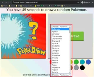 Bilgisayarınızda Pokemon çizmek için göz ardı edemeyeceğiniz web sitesi