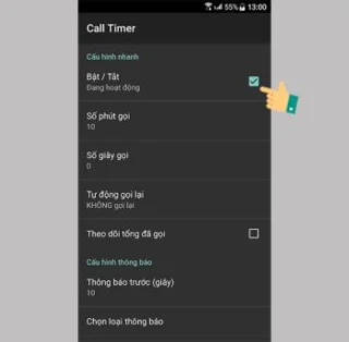 Androidde arama süresini sınırlama talimatları