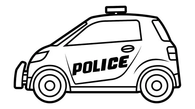 सुंदर पुलिस कार रंग चित्रों का संग्रह