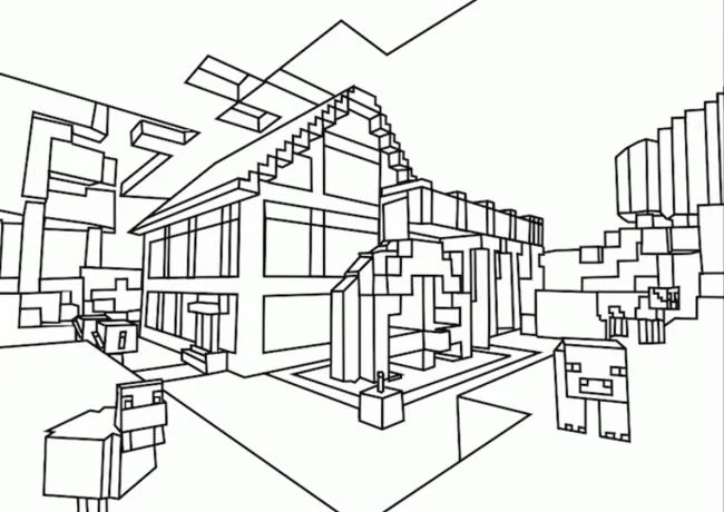 Koleksi gambar pewarna Minecraft terbaik untuk kanak-kanak