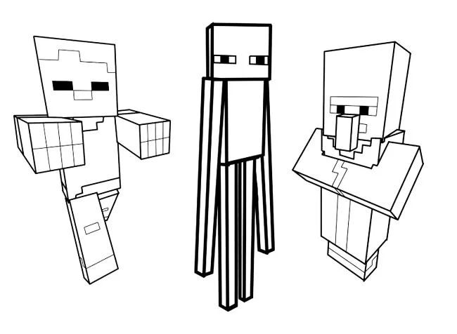 Koleksi gambar pewarna Minecraft terbaik untuk kanak-kanak