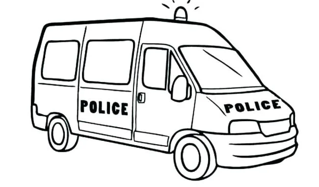 सुंदर पुलिस कार रंग चित्रों का संग्रह