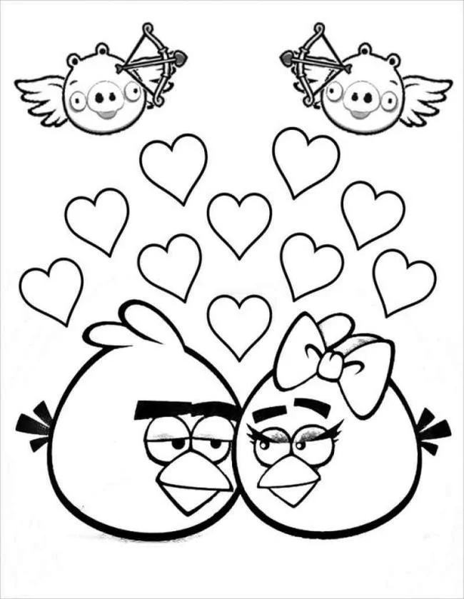 Koleksi gambar mewarnai Angry Birds terbaik untuk anak-anak