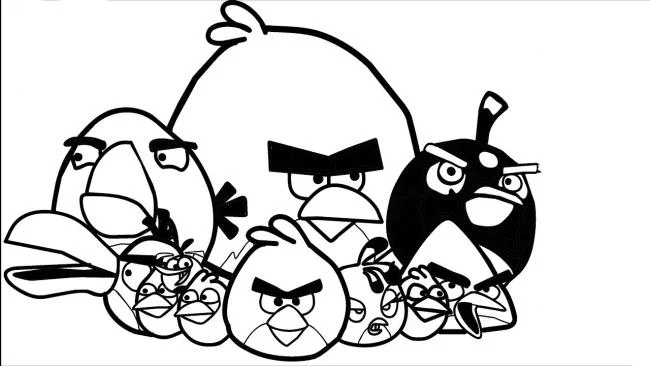Koleksi gambar mewarnai Angry Birds terbaik untuk anak-anak
