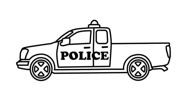 सुंदर पुलिस कार रंग चित्रों का संग्रह