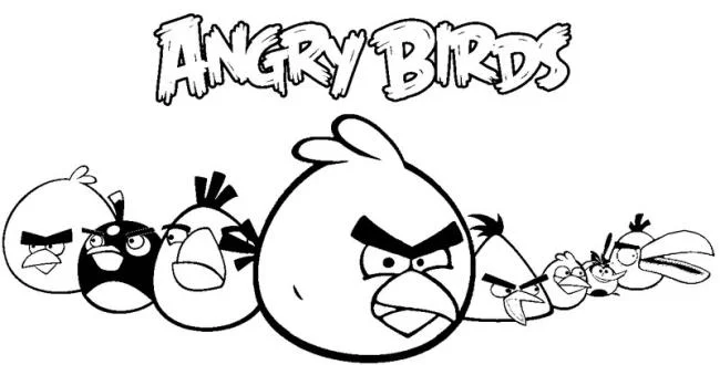 Koleksi gambar mewarnai Angry Birds terbaik untuk anak-anak