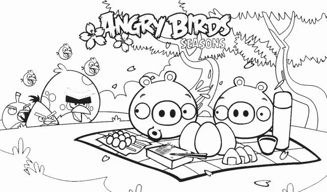 Koleksi gambar mewarnai Angry Birds terbaik untuk anak-anak