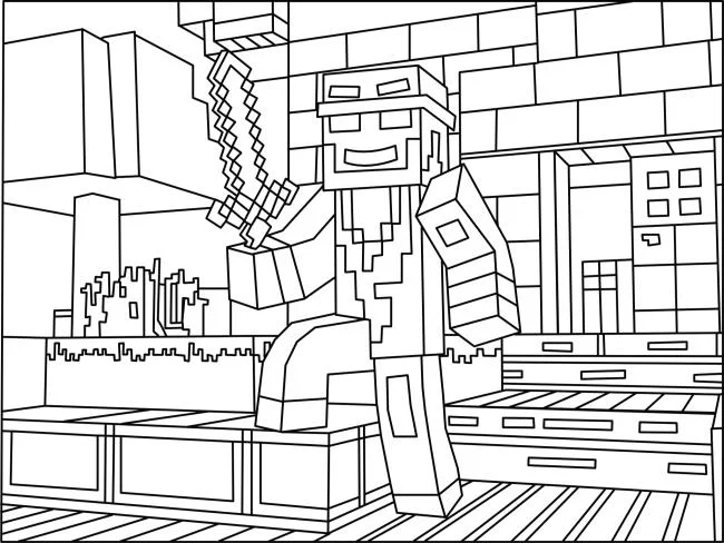 Koleksi gambar pewarna Minecraft terbaik untuk kanak-kanak