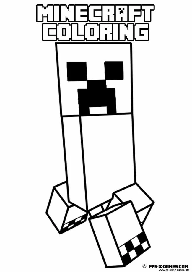 Koleksi gambar pewarna Minecraft terbaik untuk kanak-kanak