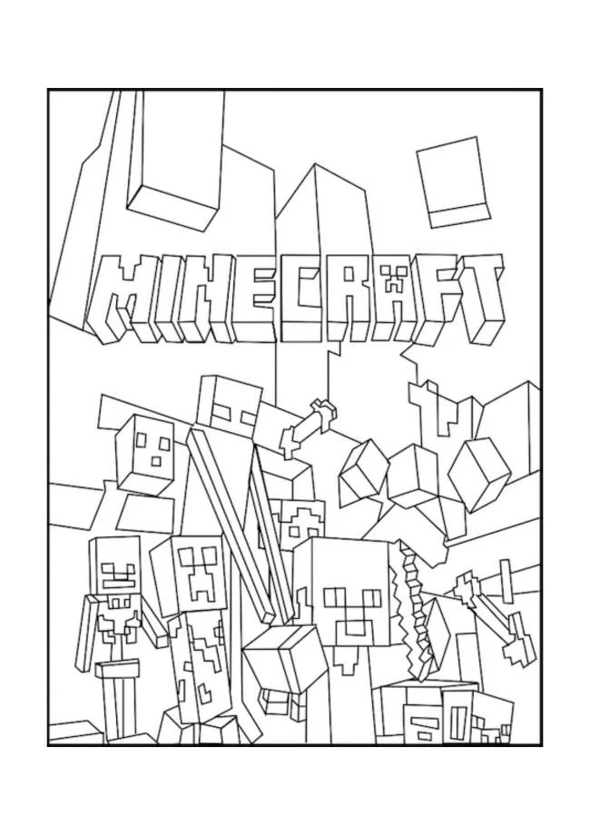 Koleksi gambar pewarna Minecraft terbaik untuk kanak-kanak