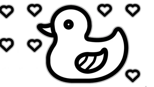 Koleksi gambar mewarnai bebek paling indah