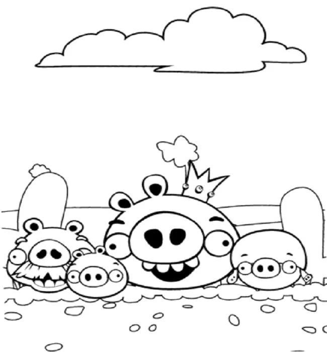 Koleksi gambar mewarnai Angry Birds terbaik untuk anak-anak