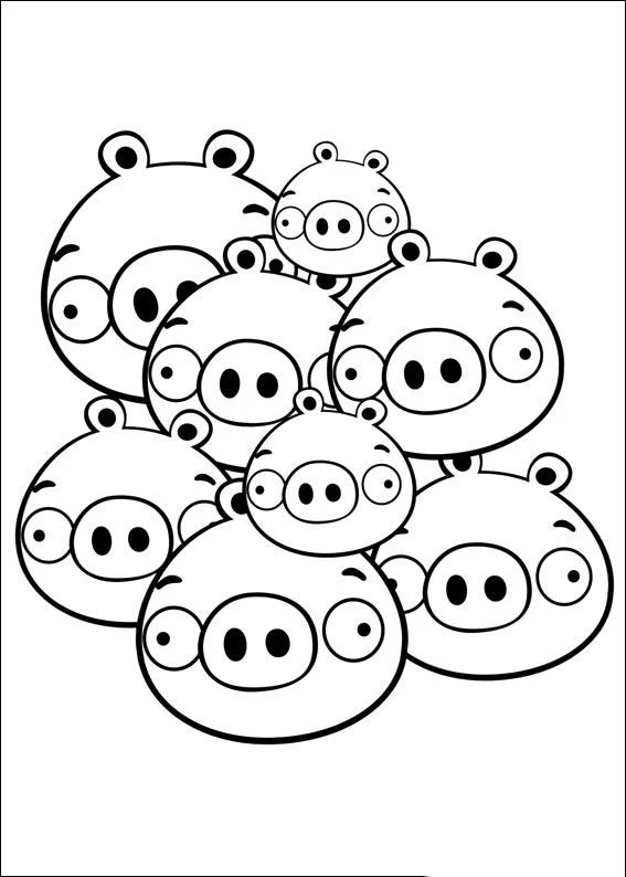 Koleksi gambar mewarnai Angry Birds terbaik untuk anak-anak