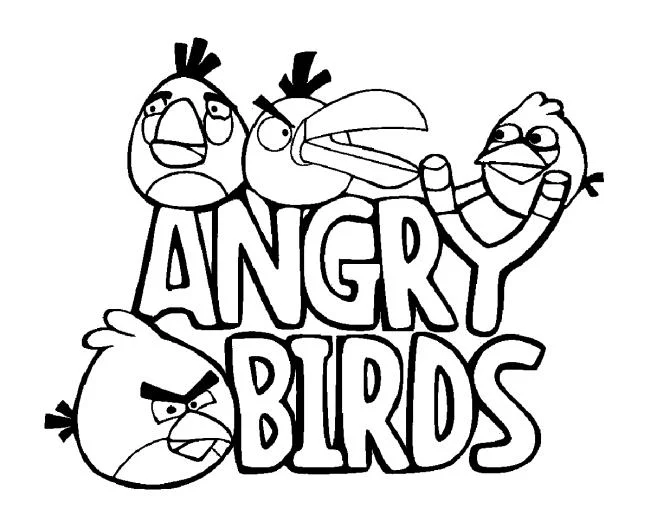 Koleksi gambar mewarnai Angry Birds terbaik untuk anak-anak
