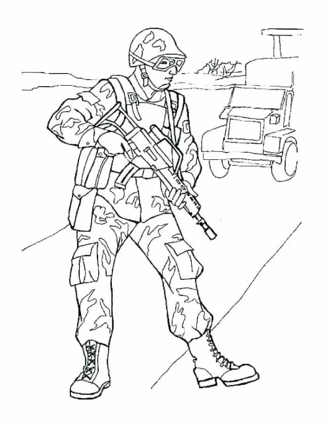 Resumen de las imágenes para colorear más bellas del ejército