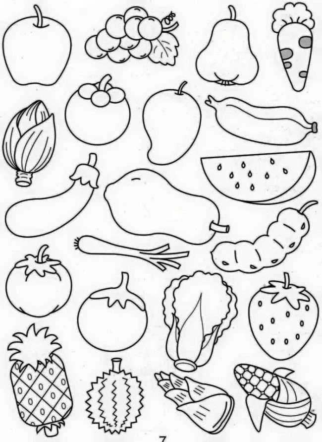 Resumen de imágenes para colorear hermosas y simples para bebés de 5 años.