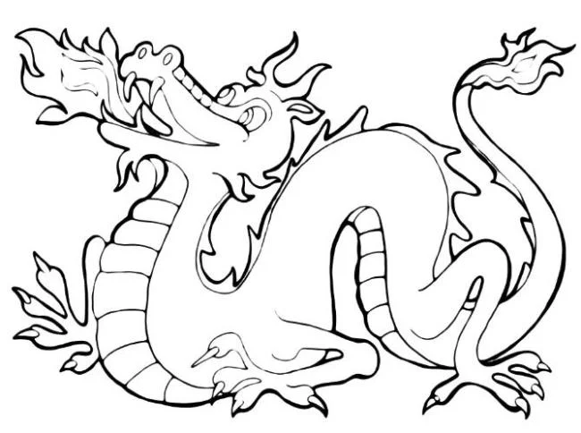 Koleksi gambar mewarnai naga paling indah