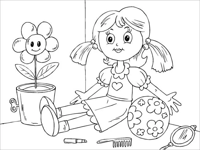 Resumen de imágenes para colorear hermosas y simples para bebés de 5 años.