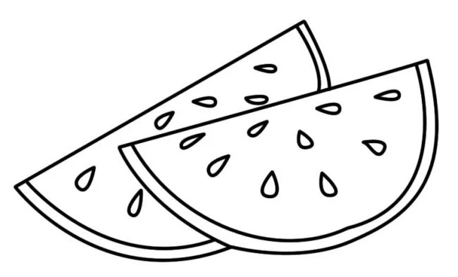 Koleksi gambar mewarnai semangka untuk bayi untuk berlatih mewarnai