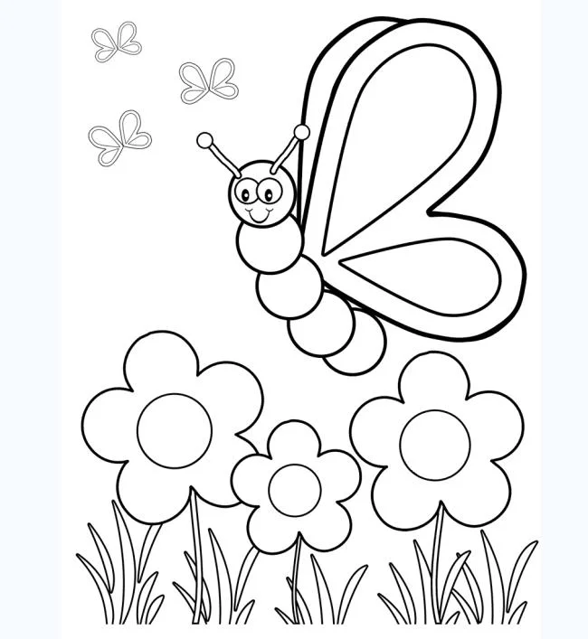 Resumen de imágenes para colorear hermosas y simples para bebés de 5 años.