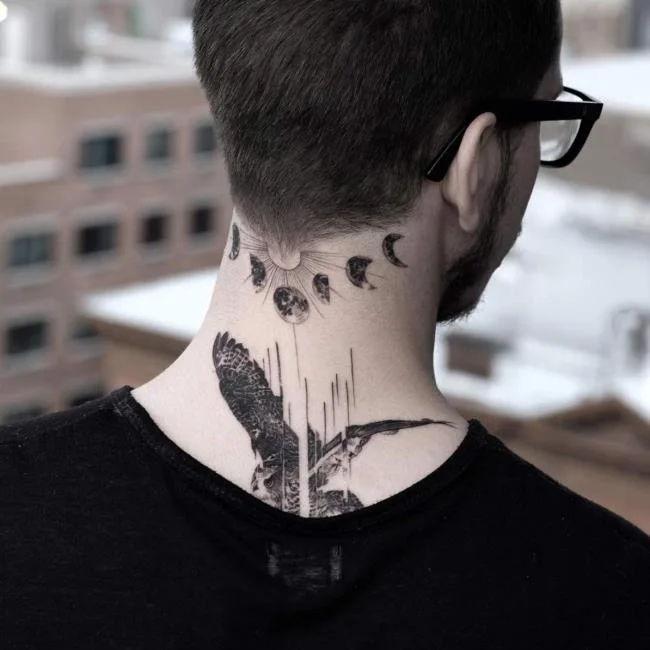 Diseño de tatuaje de cuello 1