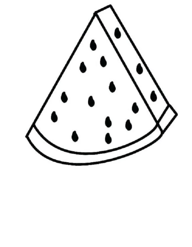 Koleksi gambar mewarnai semangka untuk bayi untuk berlatih mewarnai