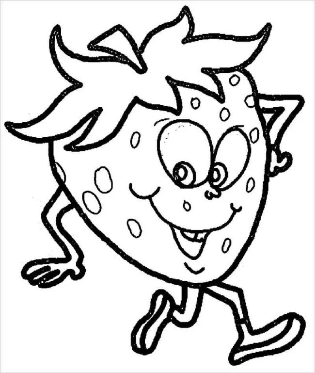 Koleksi stroberi mewarnai gambar untuk balita untuk berlatih mewarnai