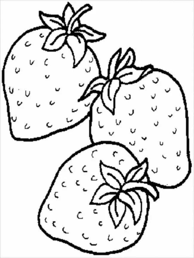Koleksi stroberi mewarnai gambar untuk balita untuk berlatih mewarnai