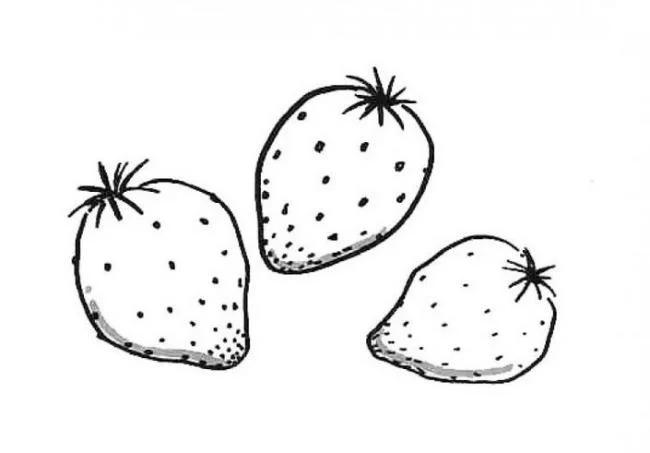 Koleksi stroberi mewarnai gambar untuk balita untuk berlatih mewarnai