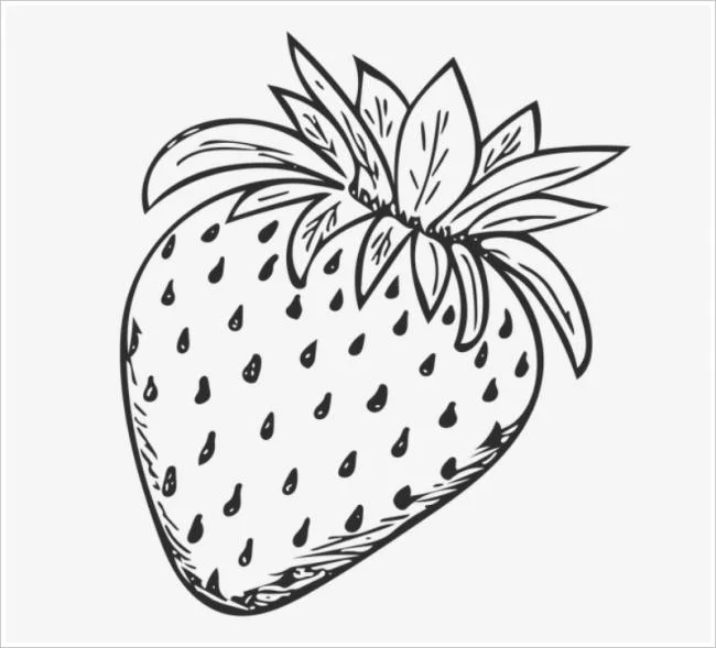 Koleksi stroberi mewarnai gambar untuk balita untuk berlatih mewarnai