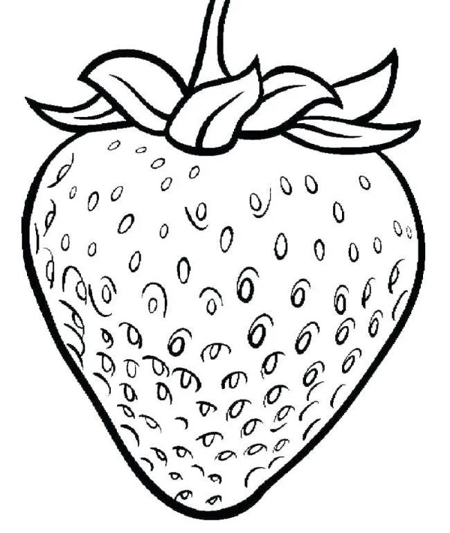Koleksi stroberi mewarnai gambar untuk balita untuk berlatih mewarnai