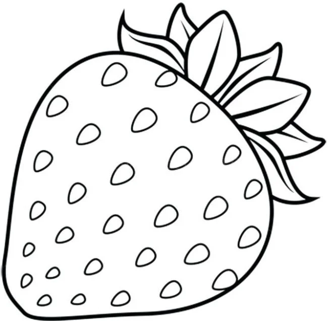 Koleksi stroberi mewarnai gambar untuk balita untuk berlatih mewarnai