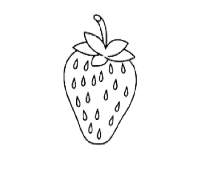 Koleksi stroberi mewarnai gambar untuk balita untuk berlatih mewarnai