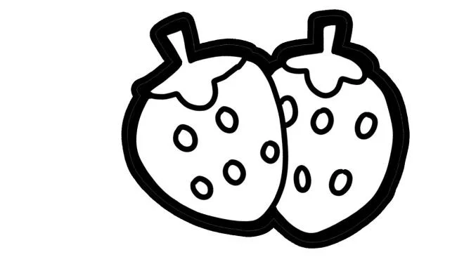 Koleksi stroberi mewarnai gambar untuk balita untuk berlatih mewarnai
