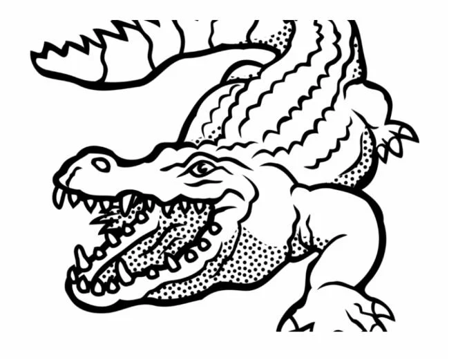 Ringkasan gambar mewarnai buaya untuk bayi berlatih mewarnai