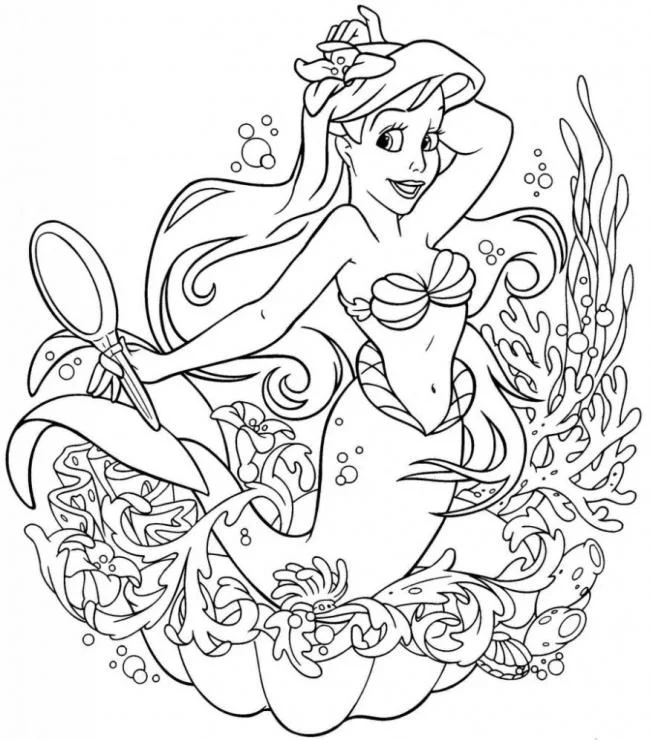 Koleksi gambar mewarna duyung yang cantik