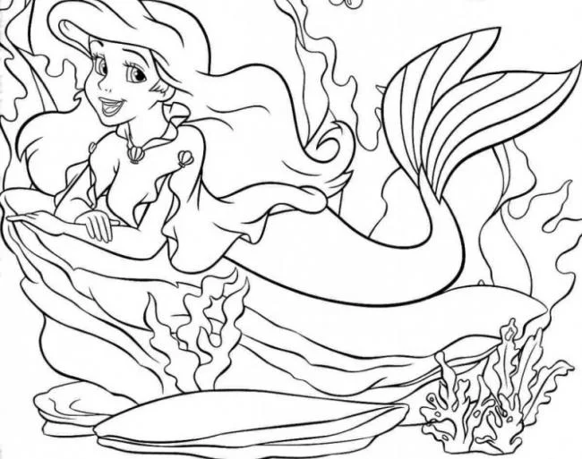 Koleksi gambar mewarna duyung yang cantik
