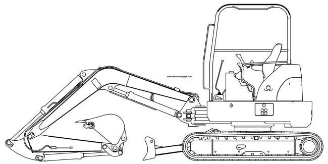 Collection of the best excavator coloring pictures for kids
