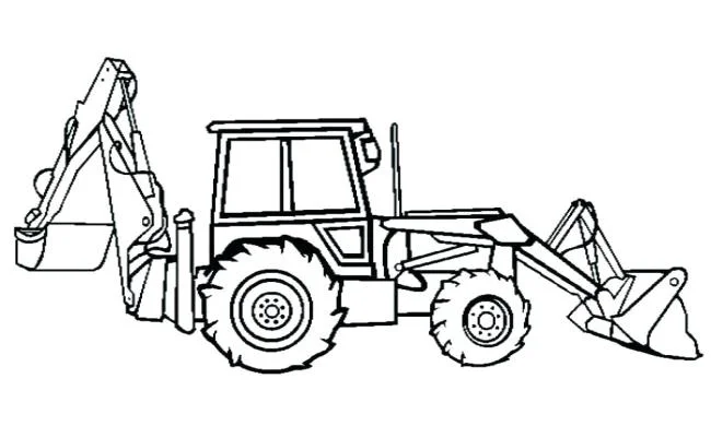 Collection of the best excavator coloring pictures for kids