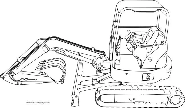Collection of the best excavator coloring pictures for kids